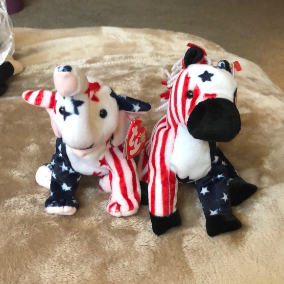 lefty and righty beanie babies 2000